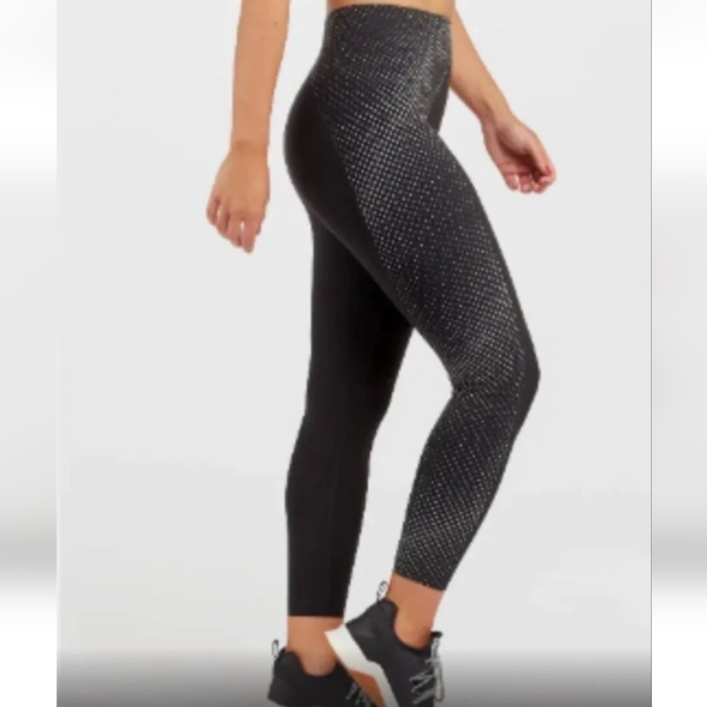 New Spanx Every Wear Asymmetrical Reflective 7/8 Leggings
